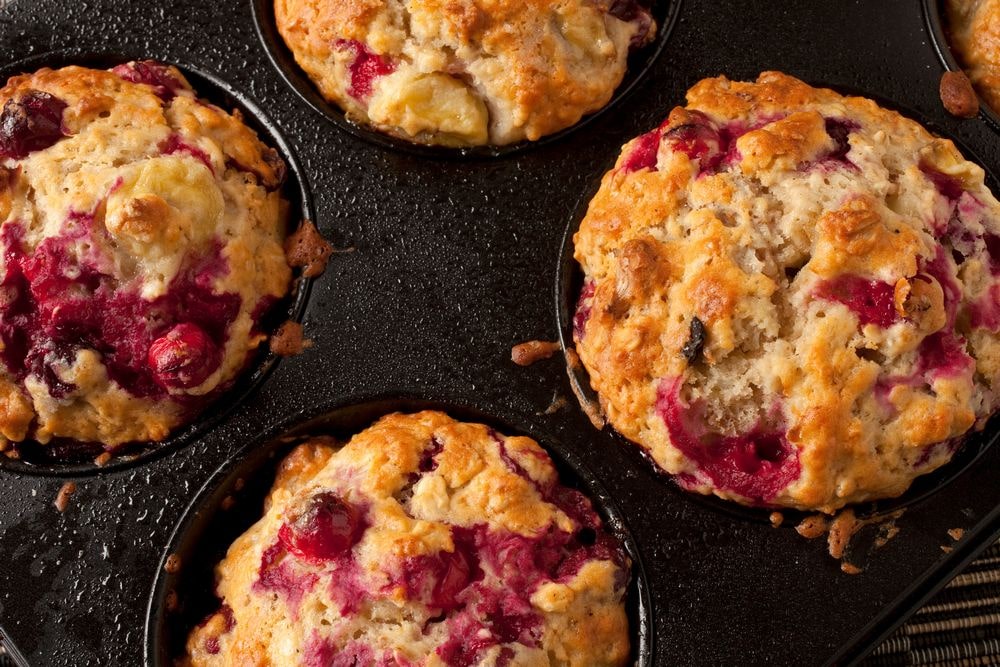 Cranberry Banana Muffins